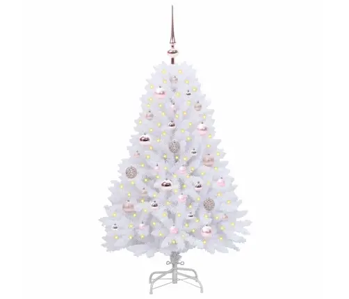 Kunstlik Kokkupandav Jõulupuu Valge 120 Cm Pvc Ja Teras