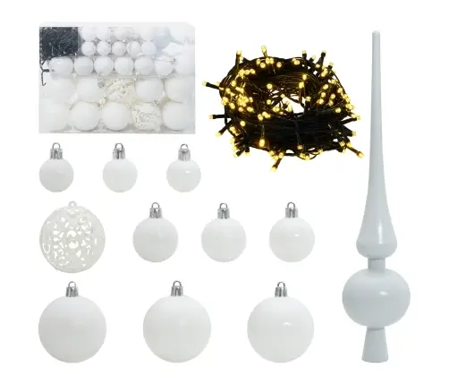 Mākslīgā Saliekamā Ziemassvētku Egle Su 150 Led Balts 120 Cm Vidaxl