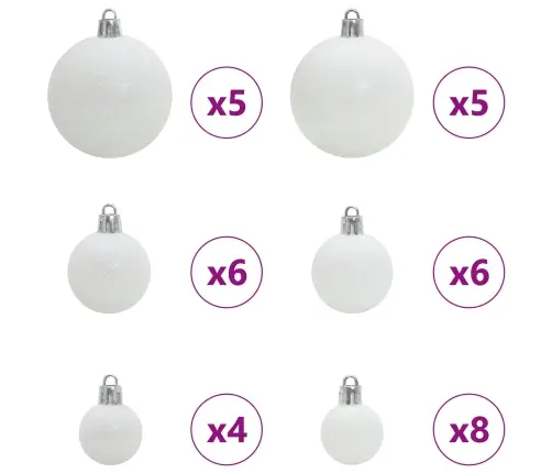 Mākslīgā Saliekamā Ziemassvētku Egle Su 150 Led Balts 120 Cm Vidaxl