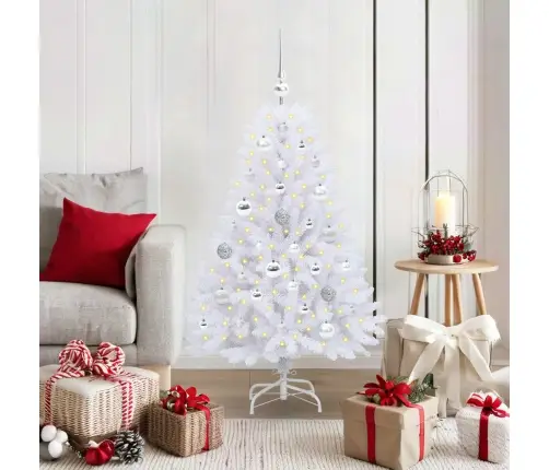 Kunstlik Kokkupandav Jõulupuu Valge 120 Cm Pvc Ja Teras