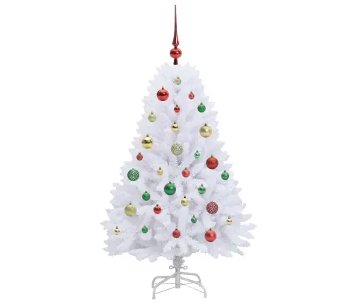 Mākslīgā Saliekamā Ziemassvētku Egle Su 150 Led Balts 120 Cm Vidaxl