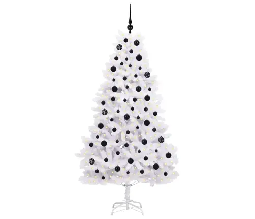 Mākslīgā Saliekamā Ziemassvētku Egle Su 300 Led Balts 180 Cm Vidaxl