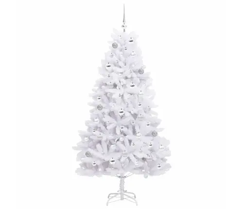 Mākslīgā Saliekamā Ziemassvētku Egle Su 300 Led Balts 180 Cm Vidaxl