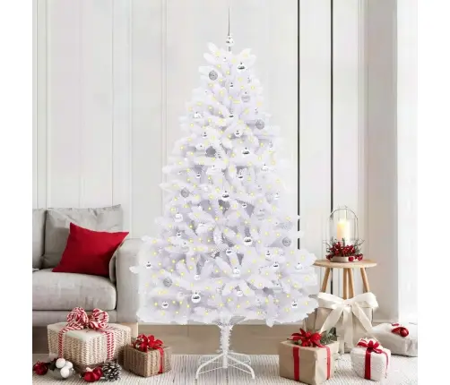 Mākslīgā Saliekamā Ziemassvētku Egle Su 300 Led Balts 210 Cm Vidaxl