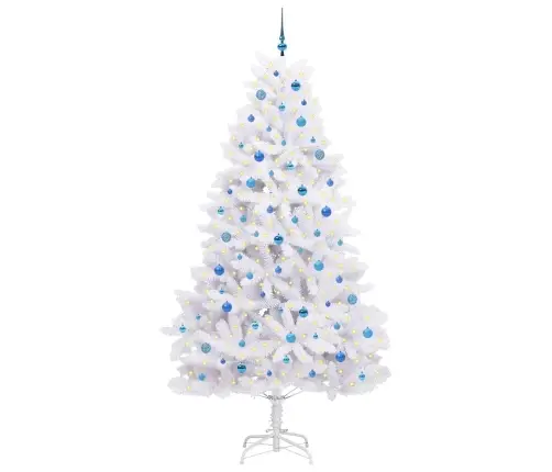 Kunstlik Kokkupandav Jõulupuu Valge 240 Cm Pvc Ja Teras