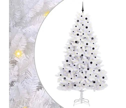 Kunstlik Kokkupandav Jõulupuu Valge 270 Cm Pvc Ja Teras