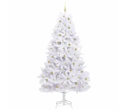 Mākslīgā Saliekamā Ziemassvētku Egle Su 300 Led Balts 270 Cm Vidaxl