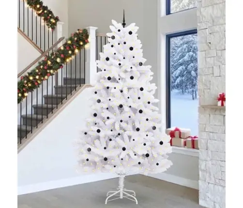 Kunstlik Kokkupandav Jõulupuu Valge 300 Cm Pvc Ja Teras