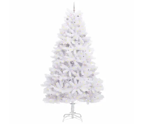 Dirbtinė Sulankstoma Kalėdų Eglutė Balta 300 Cm Pvc Ir Plienas