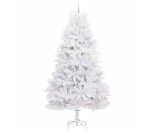 Mākslīgā Saliekamā Ziemassvētku Egle Su 300 Led Balts 300 Cm Vidaxl