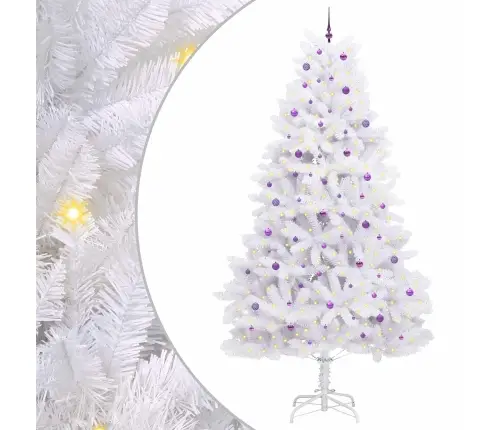 Mākslīgā Saliekamā Ziemassvētku Egle Su 300 Led Balts 300 Cm Vidaxl