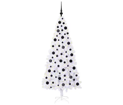 Mākslīgā Ziemassvētku Eglīte Balts 180 Cm Pvc Un Tērauds Vidaxl