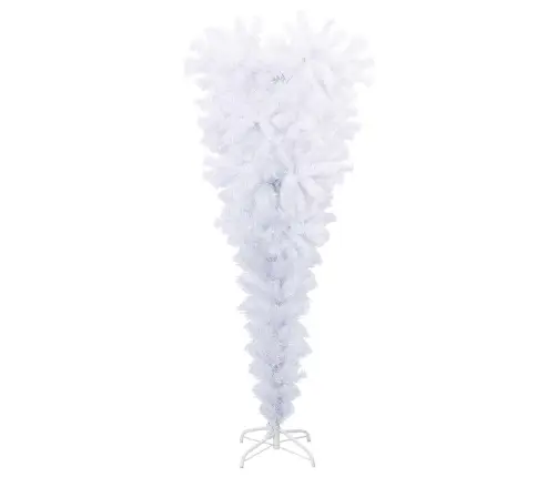 Mākslīgā Ziemassvētku Eglīte Balts 120 Cm Pvc Un Tērauds Vidaxl