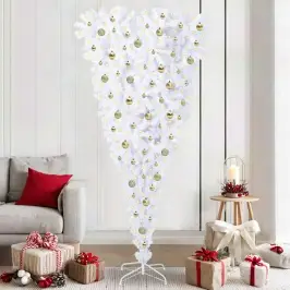 Dirbtinė Kalėdų Eglutė Su 300 Led Balta 210 Cm Pvc Ir Plienas Dirbtinė Kalėdų Eglutė Su 300 Led Balta 210 Cm Pvc Ir Plienas