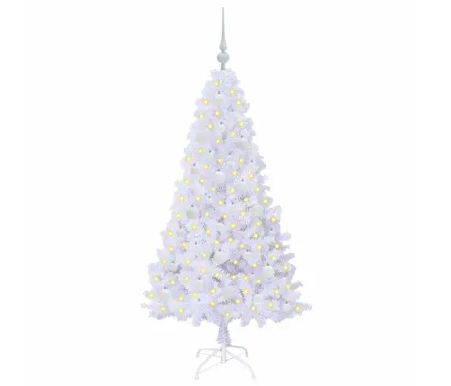 Dirbtinė Kalėdų Eglutė Su 150 Led Balta 150 Cm Pvc Ir Plienas