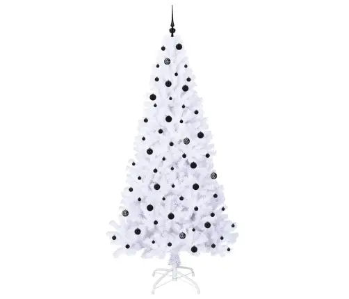 Mākslīgā Ziemassvētku Eglīte Balts 240 Cm Pvc Un Tērauds Vidaxl