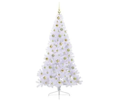 Dirbtinė Kalėdų Eglutė Su 300 Led Balta 180 Cm Pvc Ir Plienas