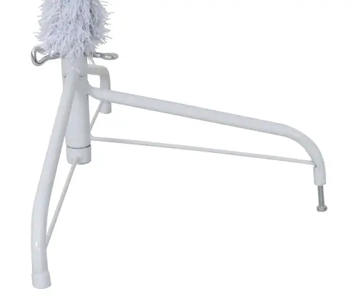 Mākslīgā Ziemassvētku Eglīte Balts 210 Cm Pvc Un Tērauds Vidaxl