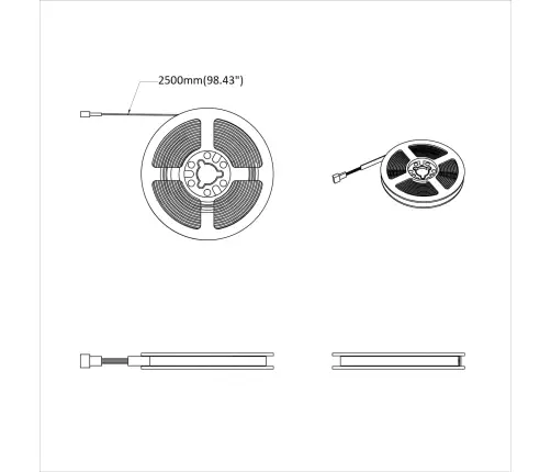 Led Stripa 4 Pcs Melna Un Caurredzama 250 Cm Vara Un Plastmasa Vidaxl