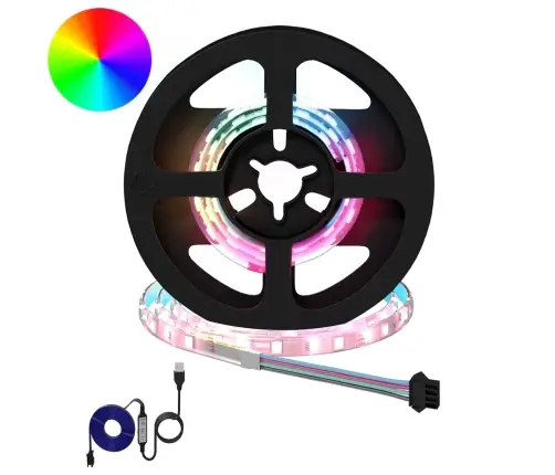 Led Stripa 4 Pcs Melna Un Caurredzama 35 X 0,8 X 0,3 Cm Vidaxl