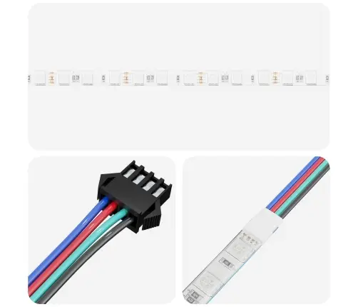 Led Stripa 4 Pcs Melna Un Caurredzama 40 X 0,8 X 0,3 Cm Vidaxl