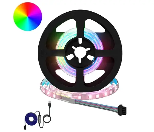 Led Stripa 4 Pcs Melna Un Caurredzama 40 X 0,8 X 0,3 Cm Vidaxl