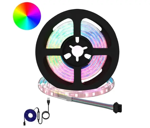 Led Stripa 4 Pcs Melna Un Caurredzama 90 X 0,8 X 0,3 Cm Vidaxl