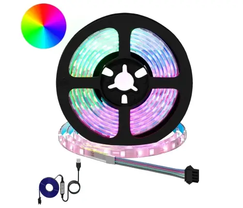 Led Stripa 4 Pcs Melna Un Caurredzama 170 X 0,8 X 0,3 Cm Vidaxl