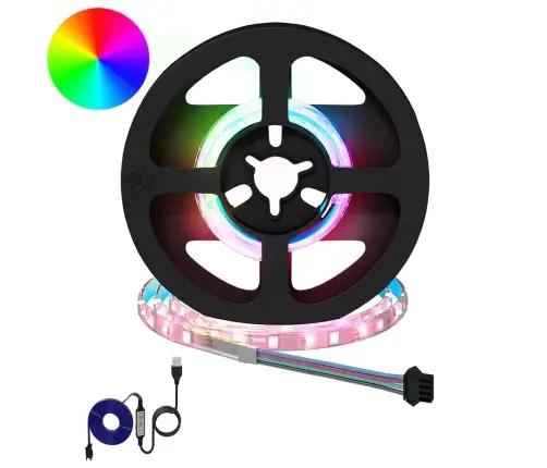 Led Stripa 4 Pcs Melna Un Caurredzama 25 X 0,8 X 0,3 Cm Vidaxl