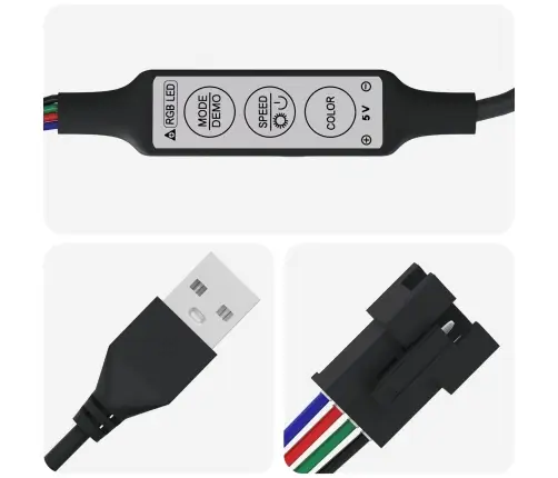 Led Stripa 4 Pcs Melna Un Caurredzama 100 X 0,8 X 0,3 Cm Vidaxl