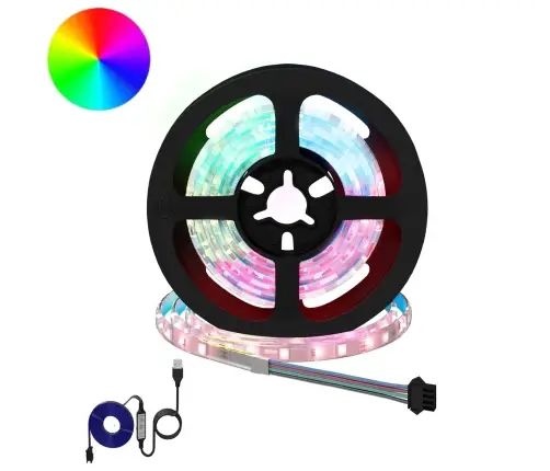 Led Stripa 4 Pcs Melna Un Caurredzama 100 X 0,8 X 0,3 Cm Vidaxl