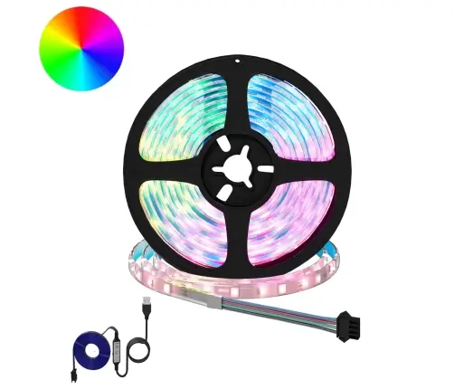 Led Stripa 4 Pcs Melna Un Caurredzama 230 X 0,8 X 0,3 Cm Vidaxl