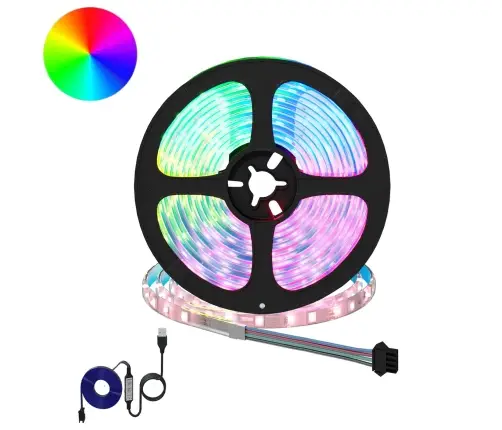 Led Stripa 4 Pcs Melna Un Caurredzama 470 X 0,8 X 0,3 Cm Vidaxl