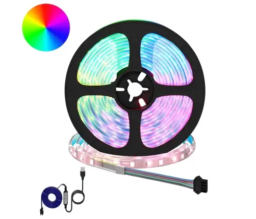 Led Stripa 4 Pcs Melna Un Caurredzama 550 X 0,8 X 0,3 Cm Vidaxl