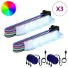 Led Stripa 4 Pcs Melna Un Daudzkrāsaina 150 Cm Vidaxl