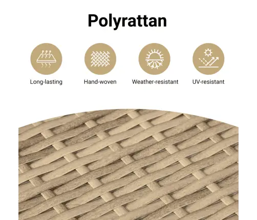 9-Daļīgs Dārza Dīvānu Komplekts, Matrači, Bēša Pe Rotangpalma Vidaxl