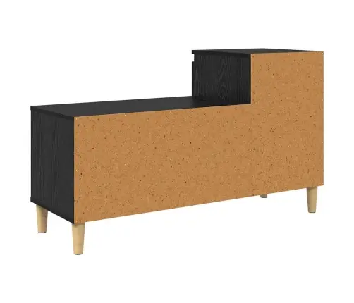 Apavu Skapis Melns Ozolkoks 102 X 36 X 60 Cm Inženierijas Koks Vidaxl