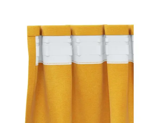 Aptumšojošie Aizkari 2 Pcs Sinapsu Dzeltena 140 X 225 Cm Samts Vidaxl