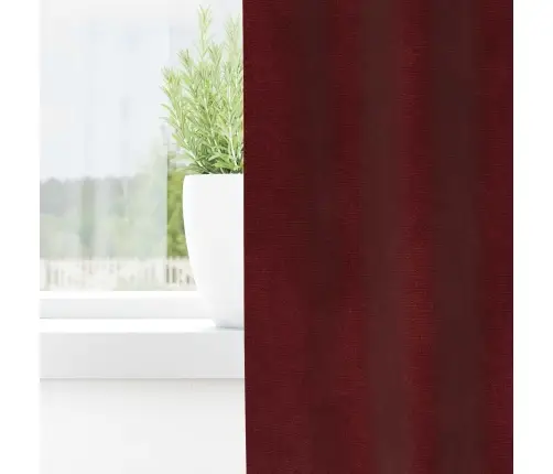 Aptumšojošie Aizkari 2 Pcs Vīna Sarkans 140 X 175 Cm Samts Vidaxl