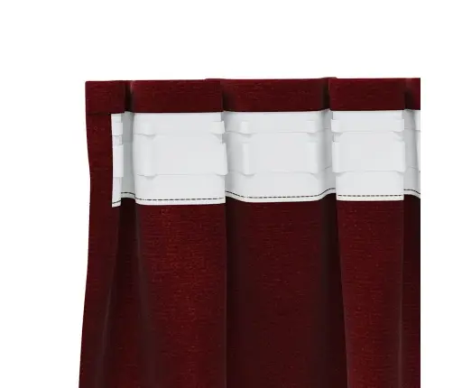 Aptumšojošie Aizkari 2 Pcs Vīna Sarkans 140 X 225 Cm Samts Vidaxl