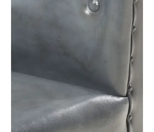 Atpūtas Krēsls, Pelēka Dabīgā Āda Vidaxl