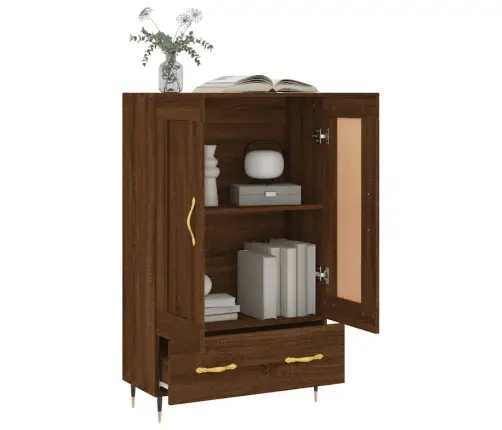 Augstais Skapītis, Ozolkoka, 69,5X31X115 Cm, Inženierijas Koks Vidaxl