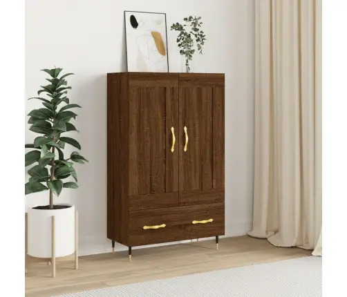 Augstais Skapītis, Ozolkoka, 69,5X31X115 Cm, Inženierijas Koks Vidaxl