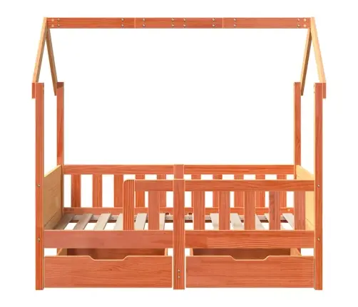 Bērnu Gultas Rāmis Ar Atvilktnēm, Bez Matrača, 80X170 Cm, Koks Vidaxl