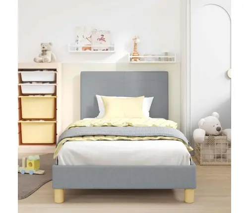 Vaikiška Lovos Konstrukcija Su Galvūgaliu Šviesiai Pilka