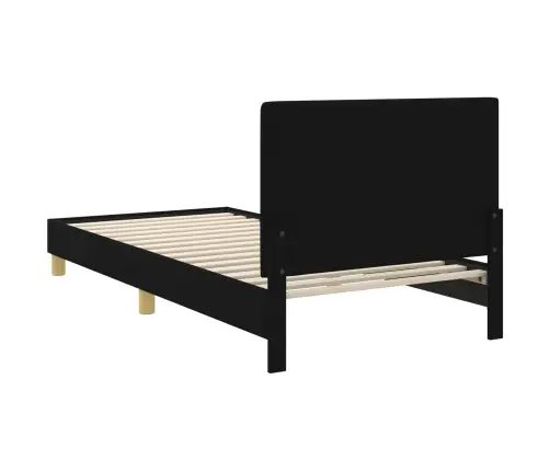 Vaikiška Lovos Konstrukcija Su Galvūgaliu Juoda 80 X 200 Cm