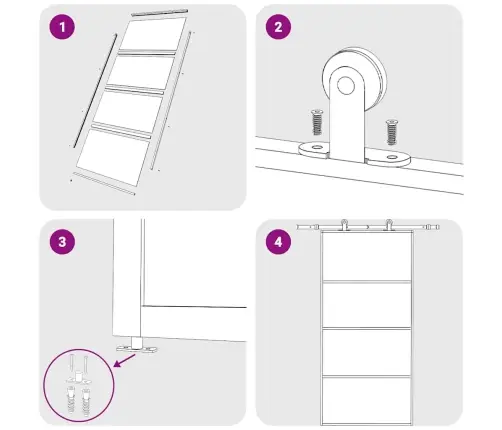 Bīdāmās Durvis, 102,5X205 Cm, Esg Stikls, Balts Alumīnijs Vidaxl