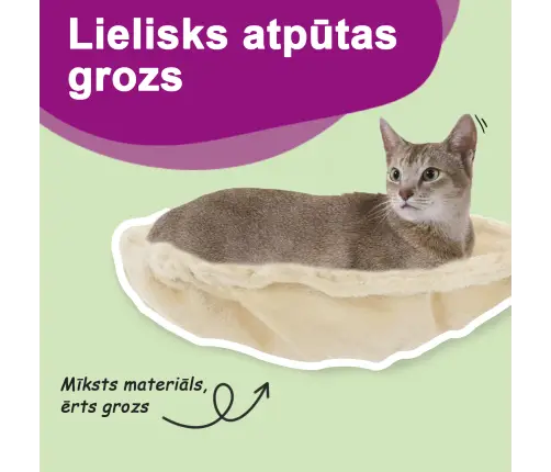 Kaķu Māja Ar Sizala Stabiem Nagu Asināšanai, 183 Cm, Krēmkrāsas Vidaxl