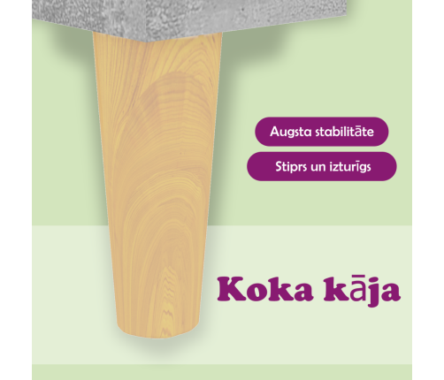 Rašomasis Stalas, Betono Pilkas, 140X50X75cm Apdirbta Mediena