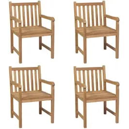 Dārza Krēsli, 4 Gab., Masīvs Tīkkoks Vidaxl